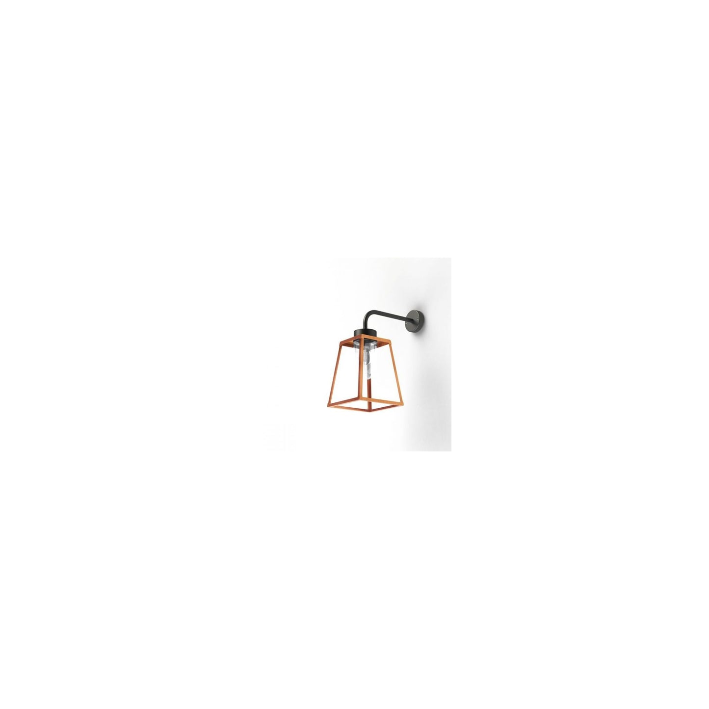 Lampiok Model 5 Wall Bracket Clear Glass Lantern with minimalist lines