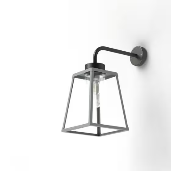 Lampiok Model 5 Wall Bracket Clear Glass Lantern
