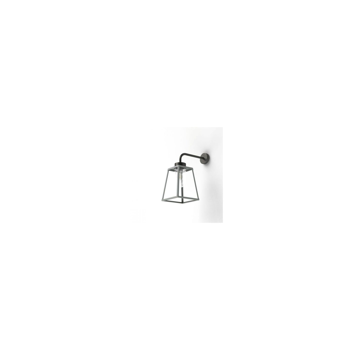 Lampiok Model 5 Wall Bracket Clear Glass Lantern with minimalist lines