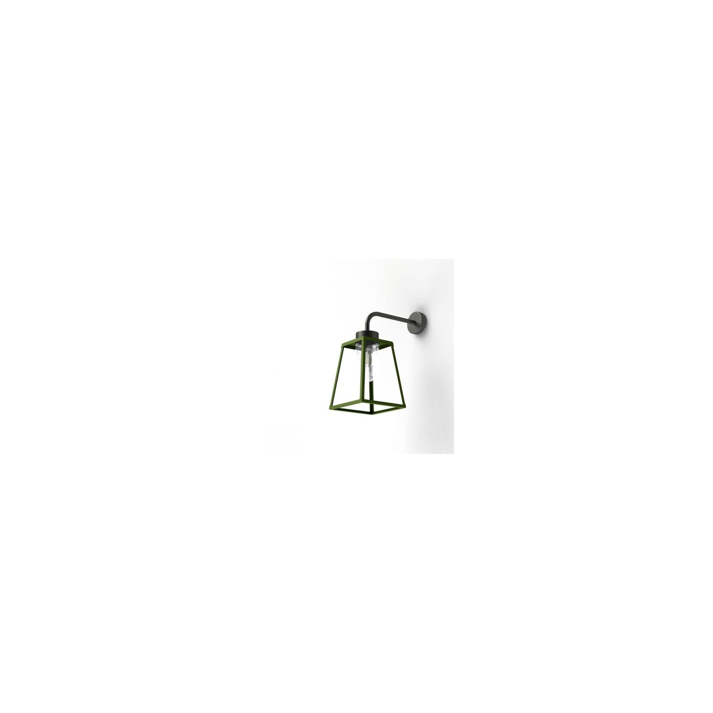 Lampiok Model 5 Wall Bracket Clear Glass Lantern with minimalist lines