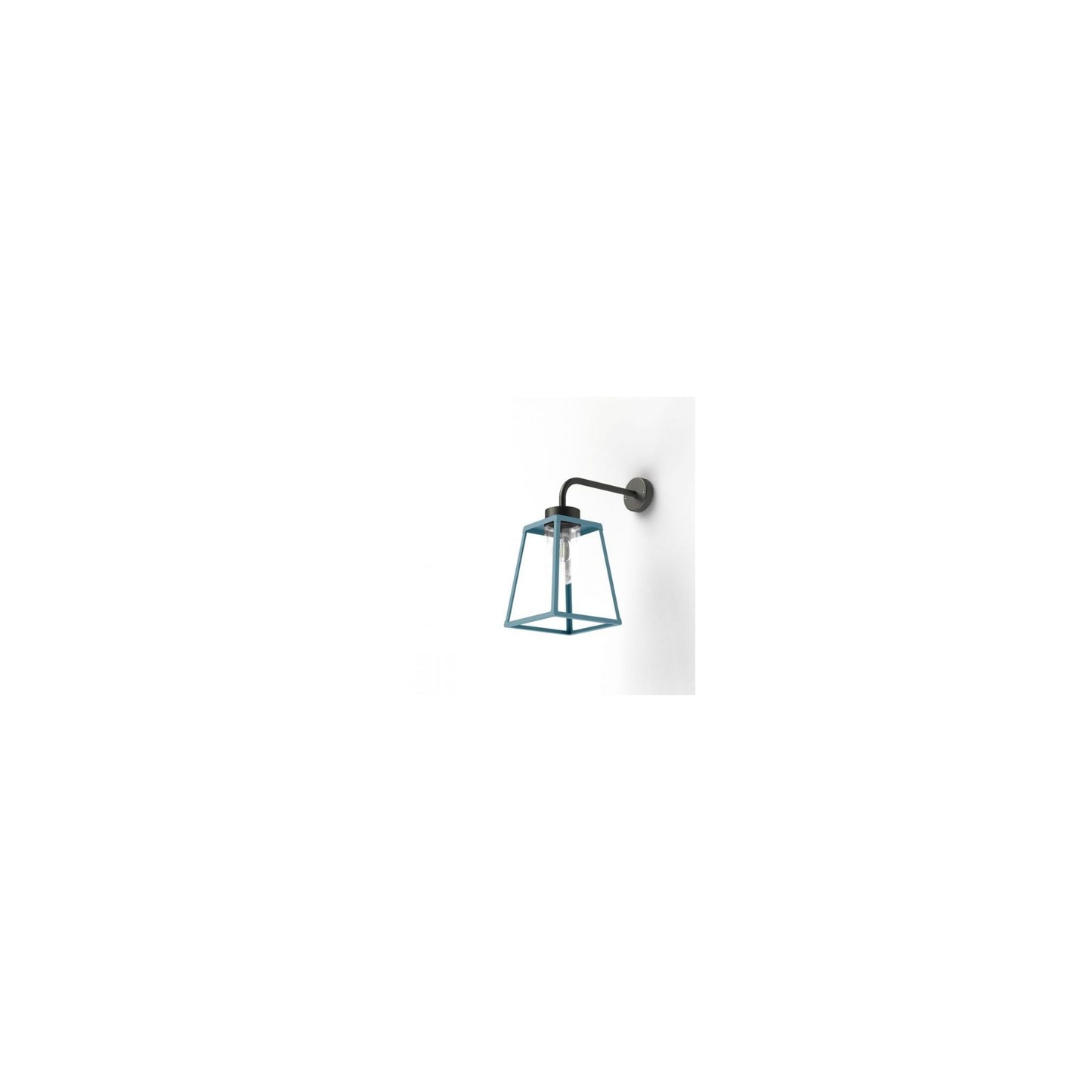 Lampiok Model 5 Wall Bracket Clear Glass Lantern with minimalist lines