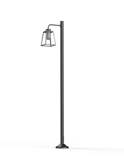 Lampiok Model 7 Large Single Arm Frosted Glass Lamp Post