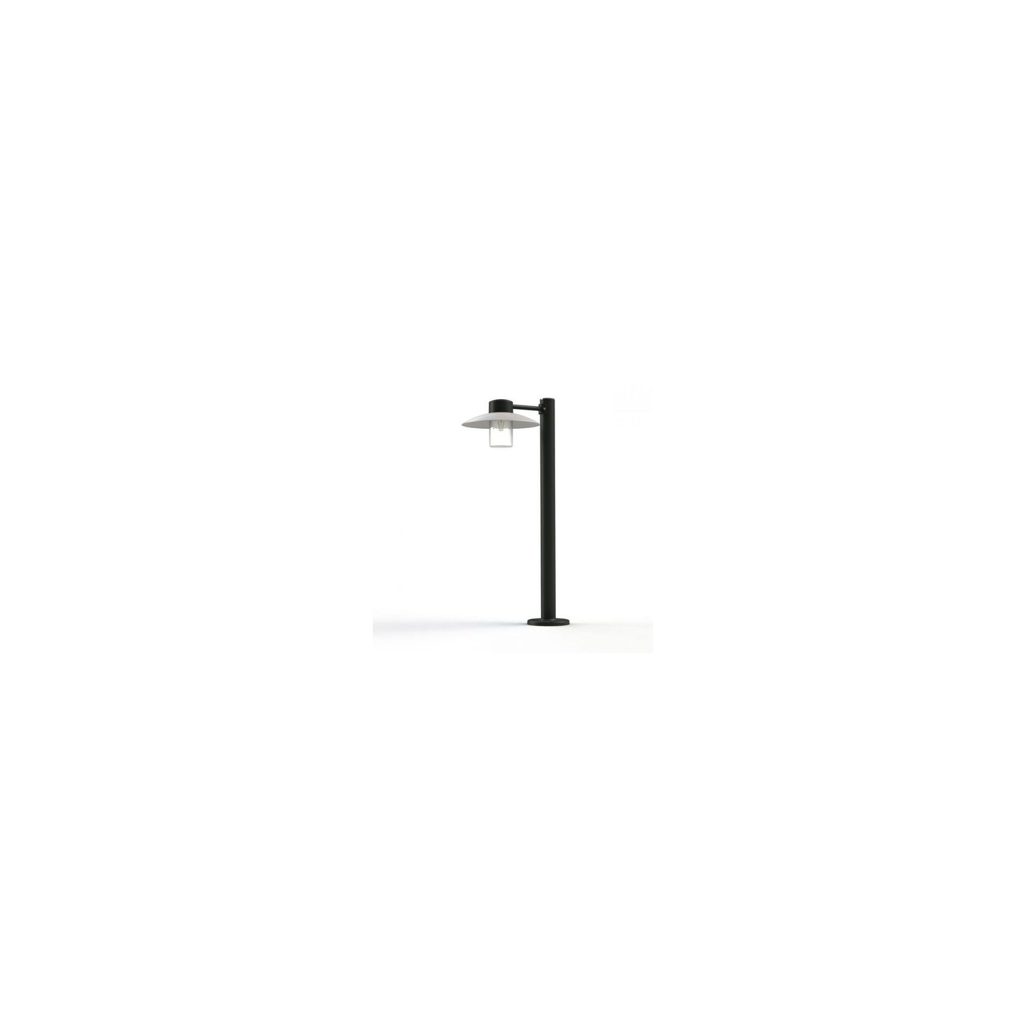 Aubanne Large Clear Glass Bollard with Opal Polycarbonate Reflector