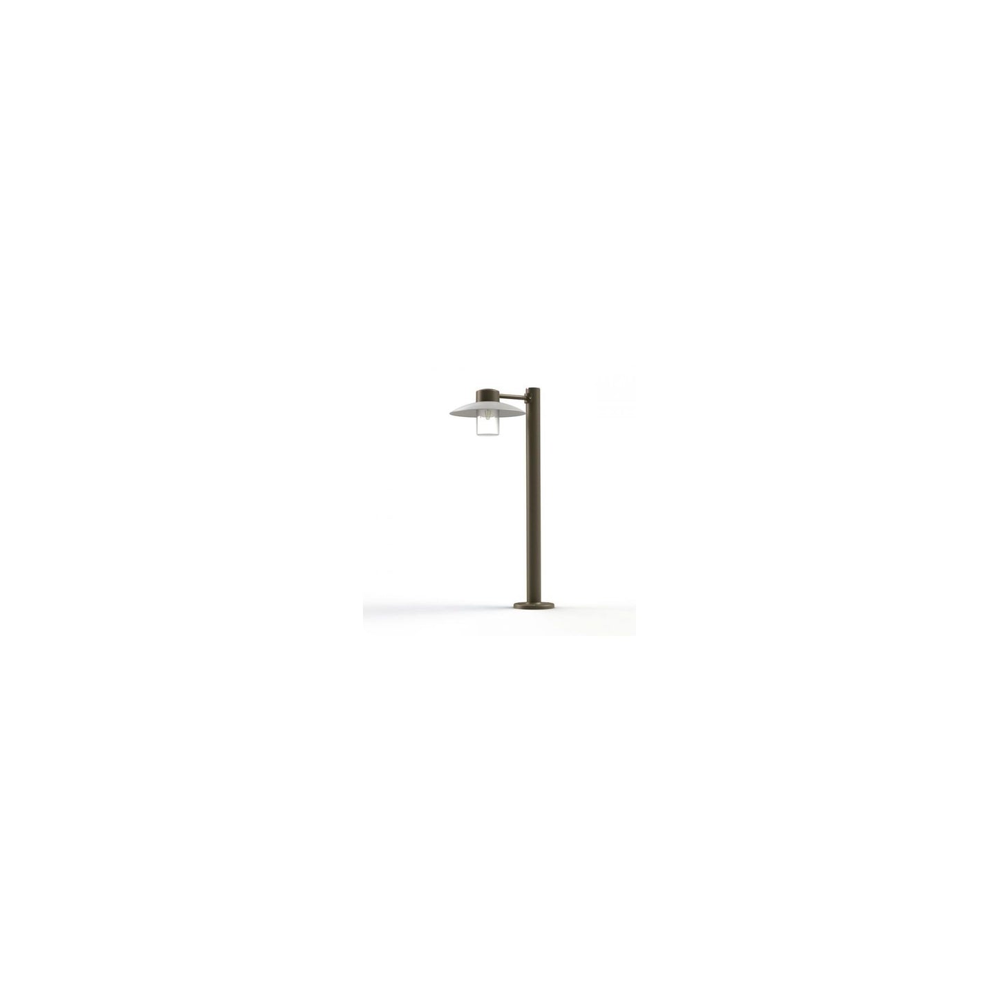 Aubanne Large Clear Glass Bollard with Opal Polycarbonate Reflector