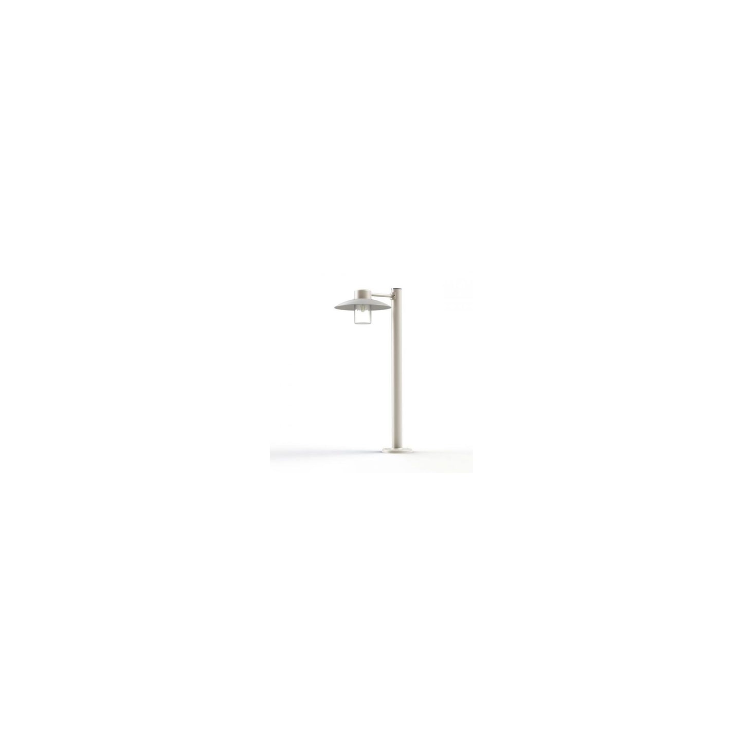 Aubanne Large Clear Glass Bollard with Opal Polycarbonate Reflector