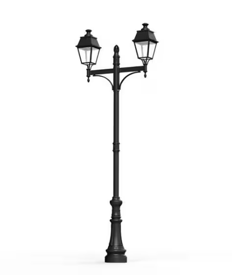 Avenue 4 Large Double Arm Clear Glass E27 Street Lamp
