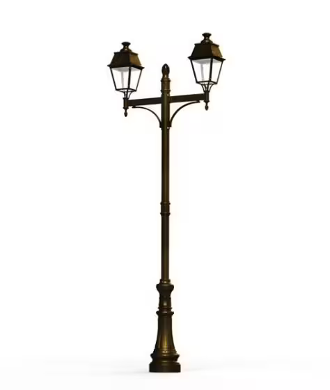 Avenue 4 Large Double Arm Clear Glass E27 Street Lamp