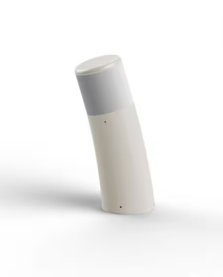 Bamboo Model 2 Small Opal Glass Bollard