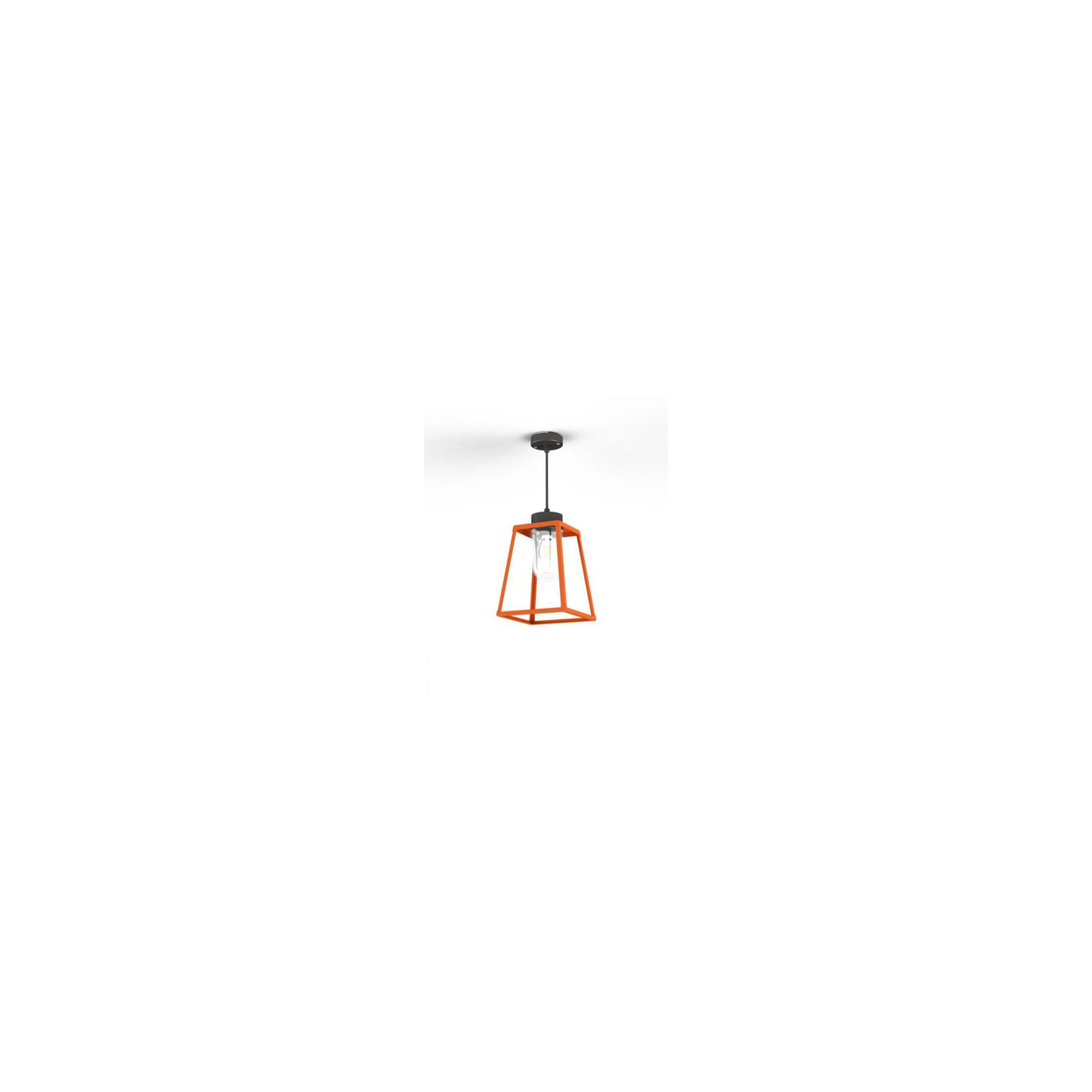 Lampiok Model 3 Medium Clear Glass Lantern with minimalist lines style frame