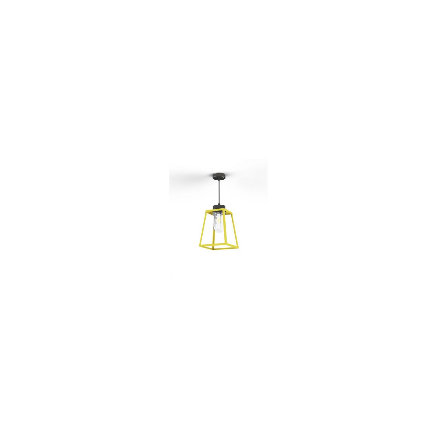 Lampiok Model 3 Medium Clear Glass Lantern with minimalist lines style frame