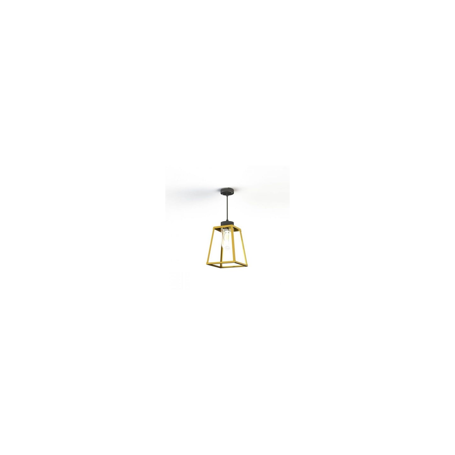 Lampiok Model 3 Medium Clear Glass Lantern with minimalist lines style frame