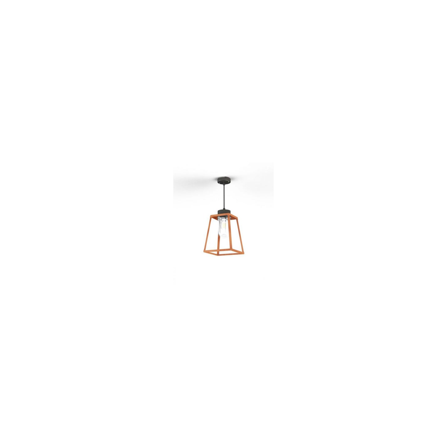 Lampiok Model 3 Medium Clear Glass Lantern with minimalist lines style frame