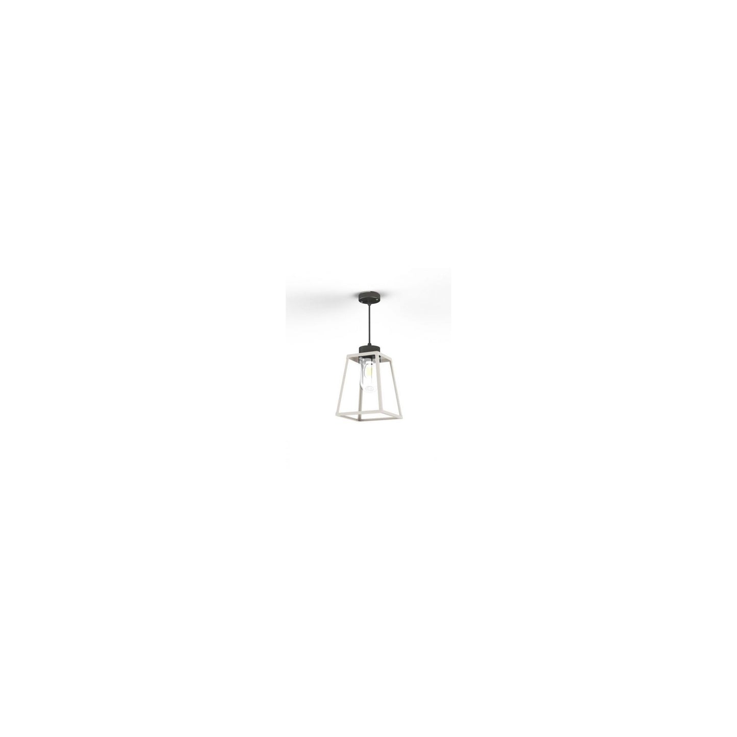 Lampiok Model 3 Medium Clear Glass Lantern with minimalist lines style frame