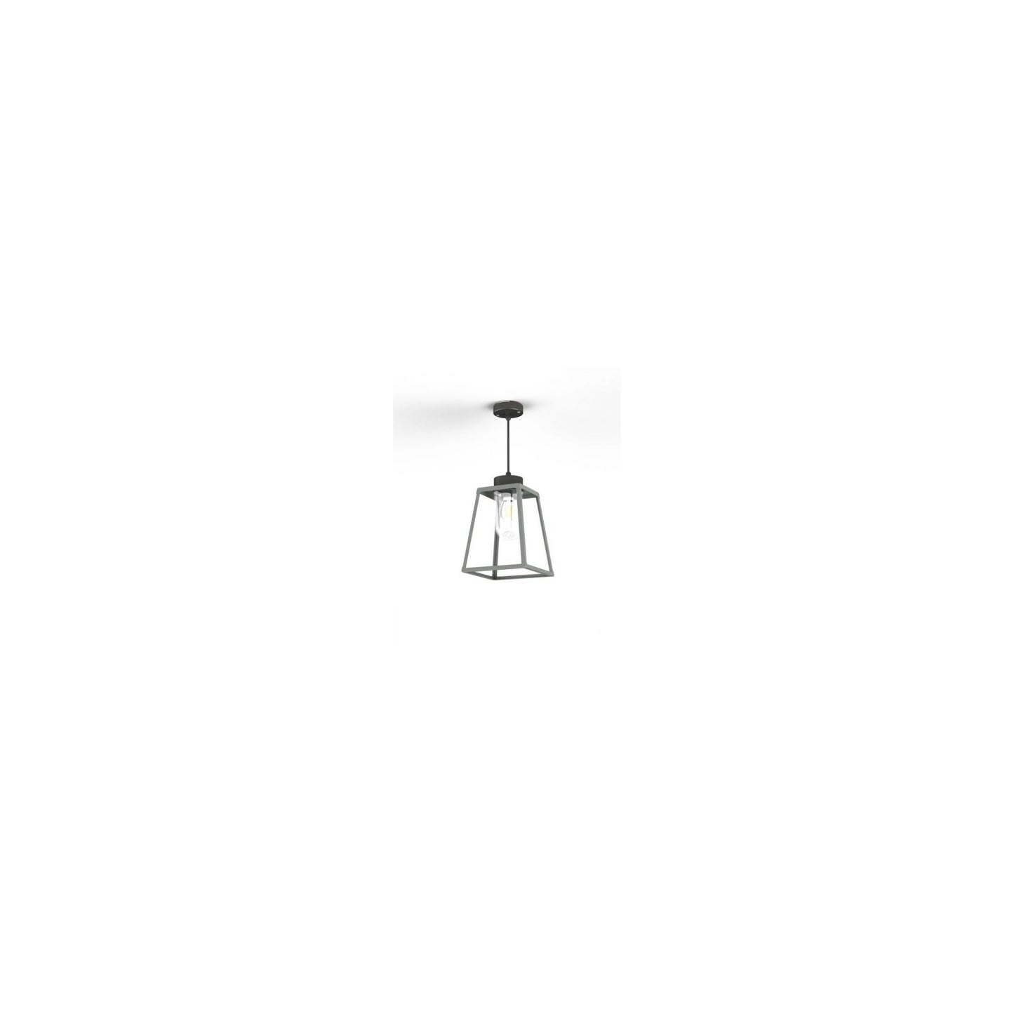 Lampiok Model 3 Medium Clear Glass Lantern with minimalist lines style frame