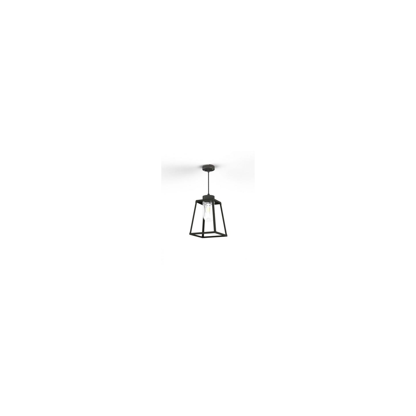 Lampiok Model 3 Medium Clear Glass Lantern with minimalist lines style frame