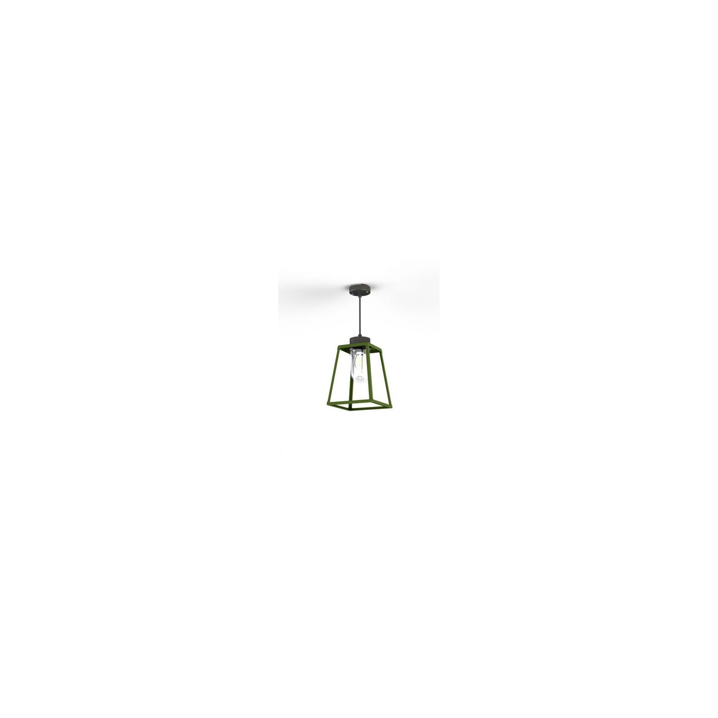 Lampiok Model 3 Medium Clear Glass Lantern with minimalist lines style frame