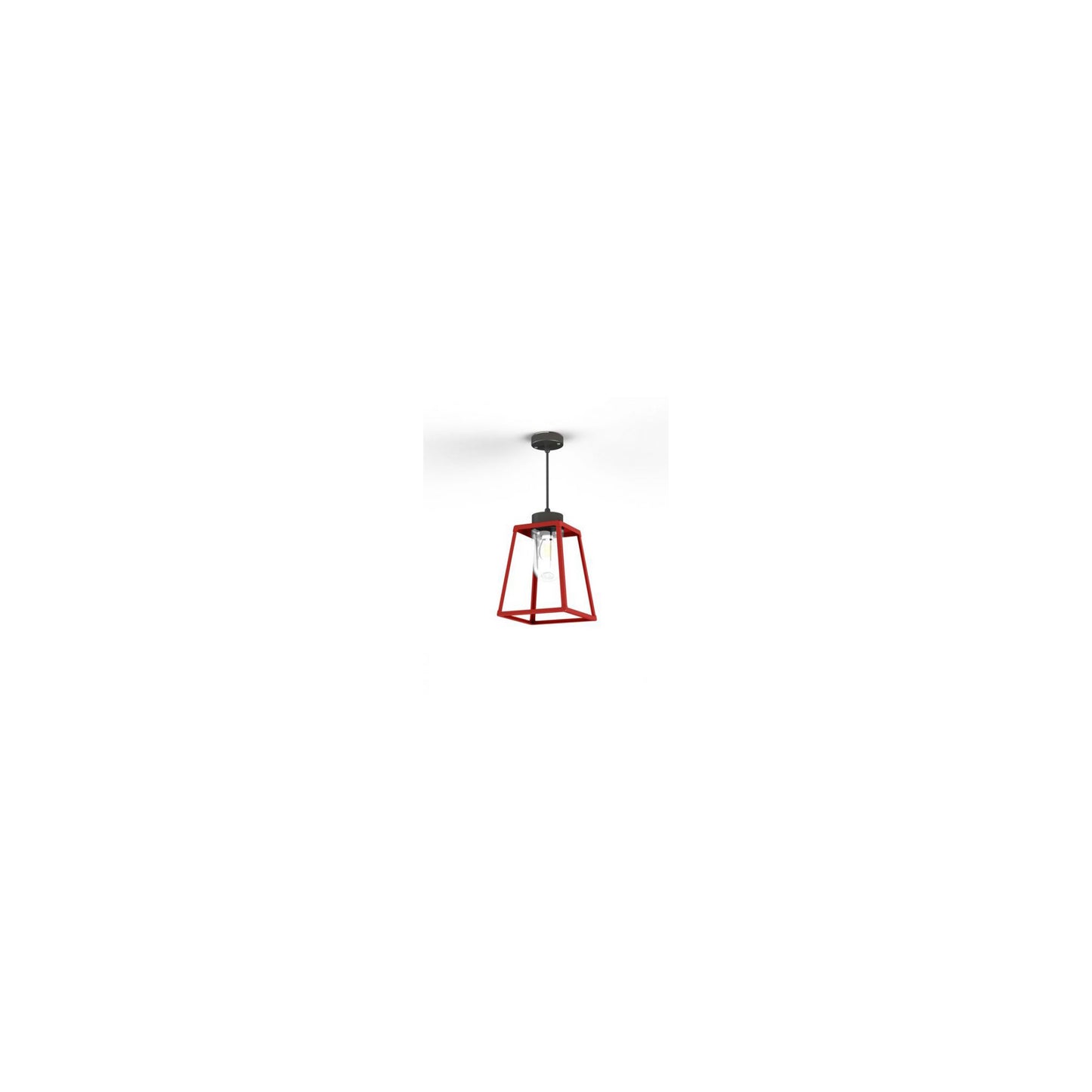 Lampiok Model 3 Medium Clear Glass Lantern with minimalist lines style frame