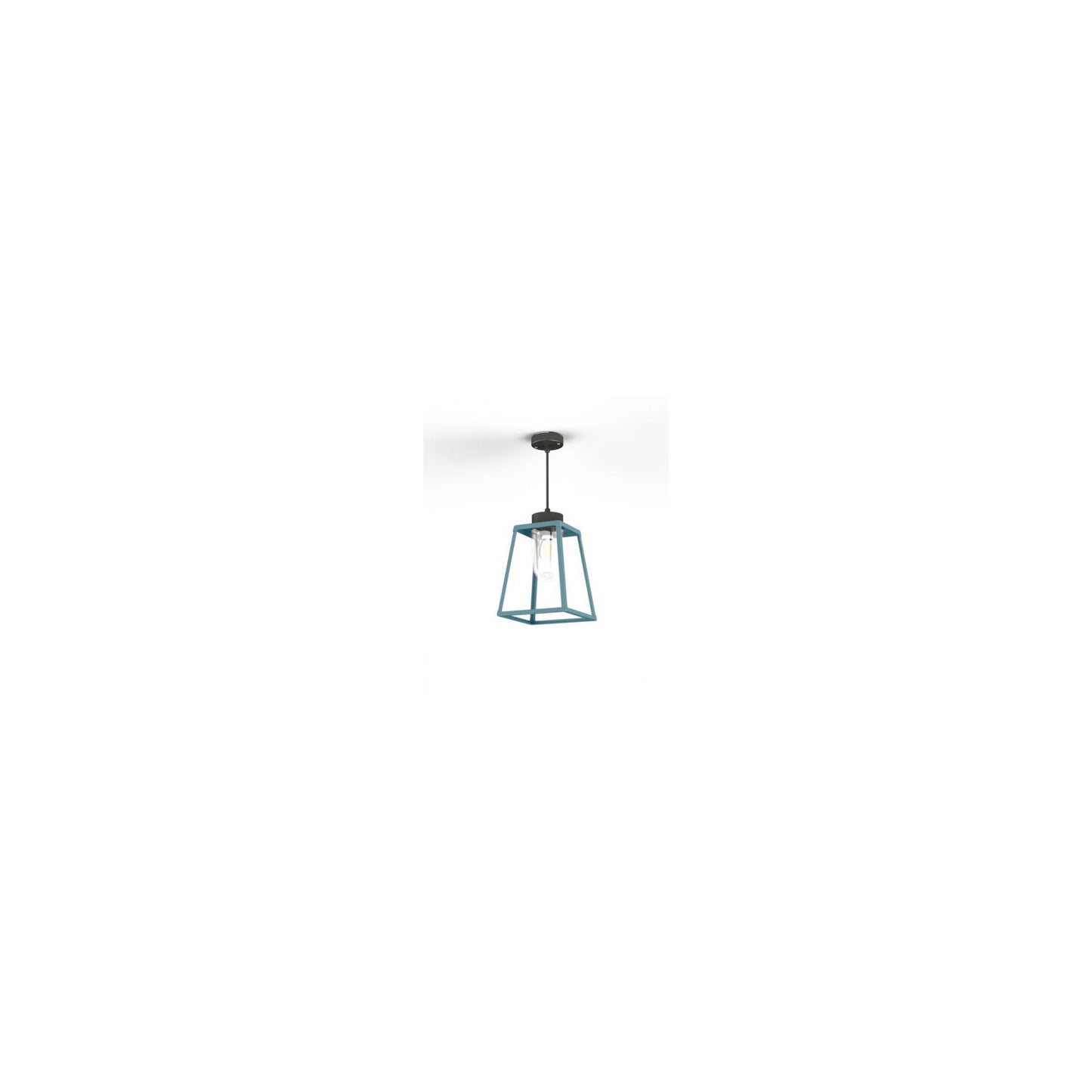 Lampiok Model 3 Medium Clear Glass Lantern with minimalist lines style frame