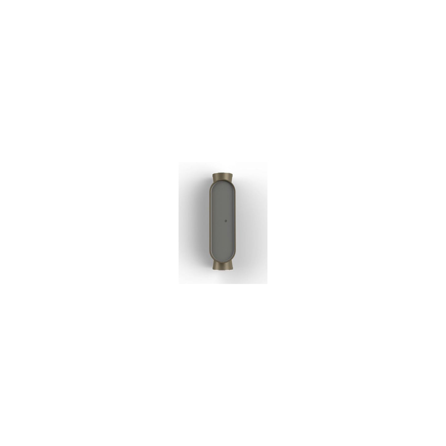 Ibuk Black Front LED Up & Down Light with Clear Polycarbonate Diffuser