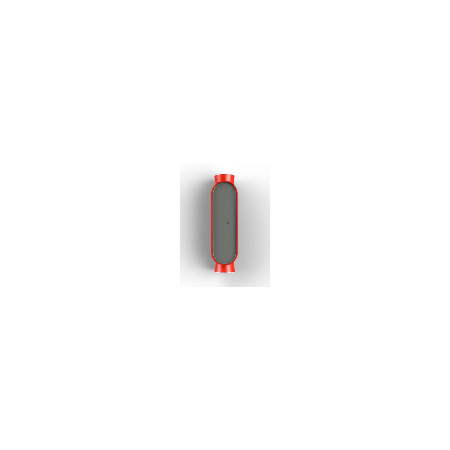 Ibuk Black Front LED Up & Down Light with Clear Polycarbonate Diffuser