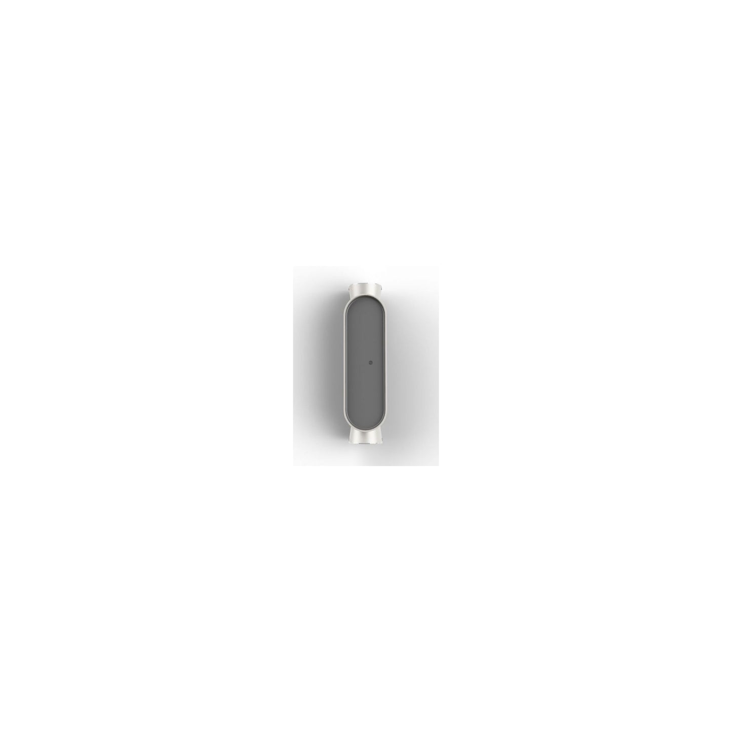 Ibuk Black Front LED Up & Down Light with Clear Polycarbonate Diffuser