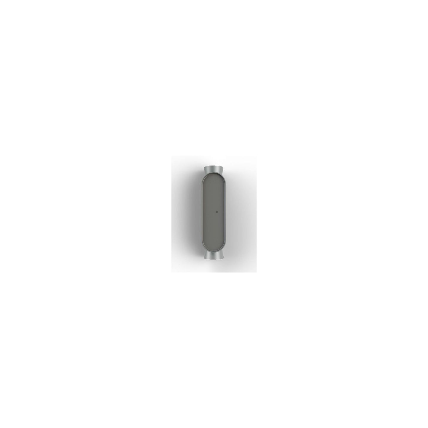Ibuk Black Front LED Up & Down Light with Clear Polycarbonate Diffuser