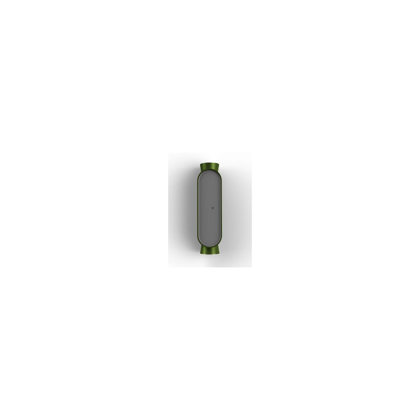 Ibuk Black Front LED Up & Down Light with Clear Polycarbonate Diffuser