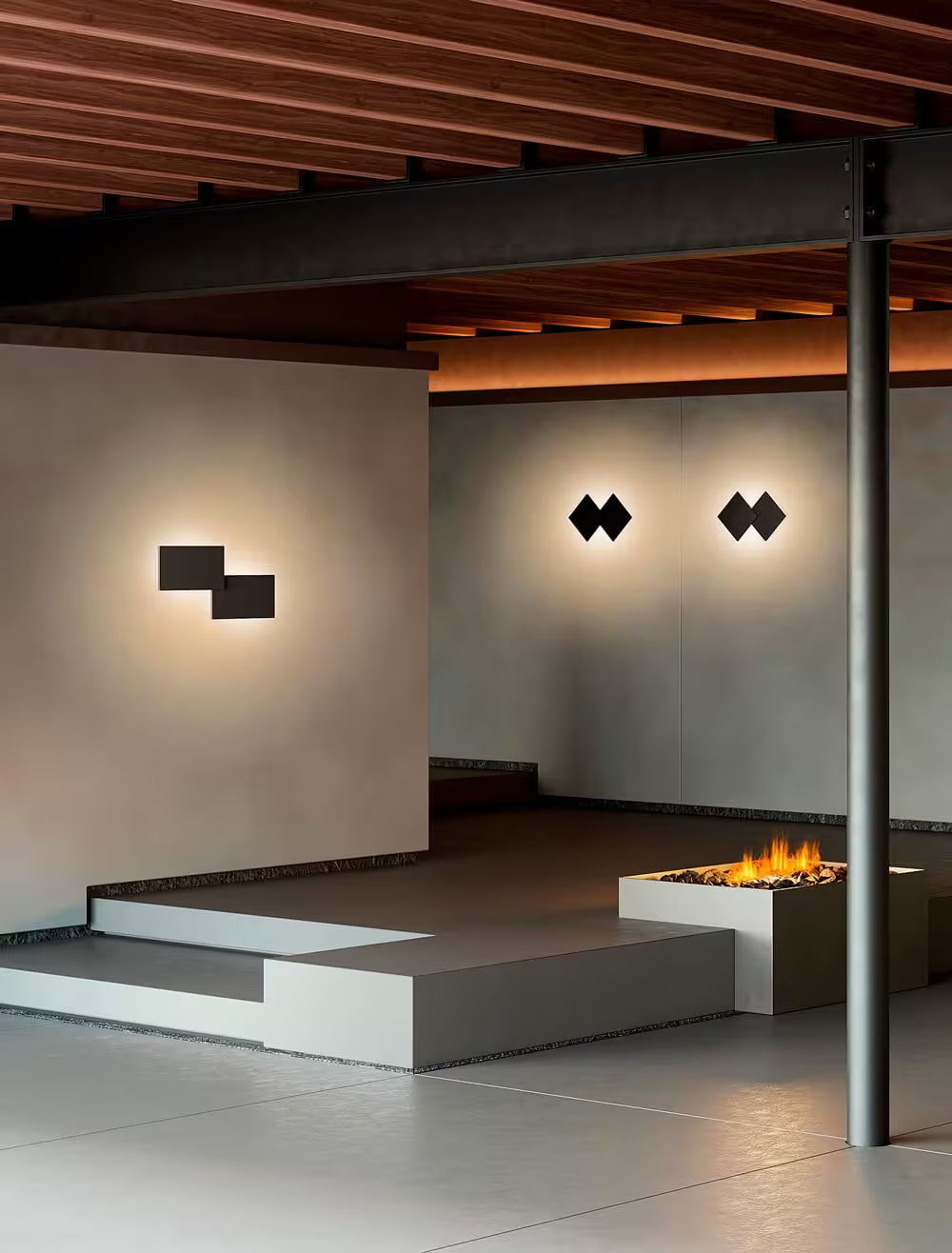 Puzzle Double Square 3000K LED Wall Light