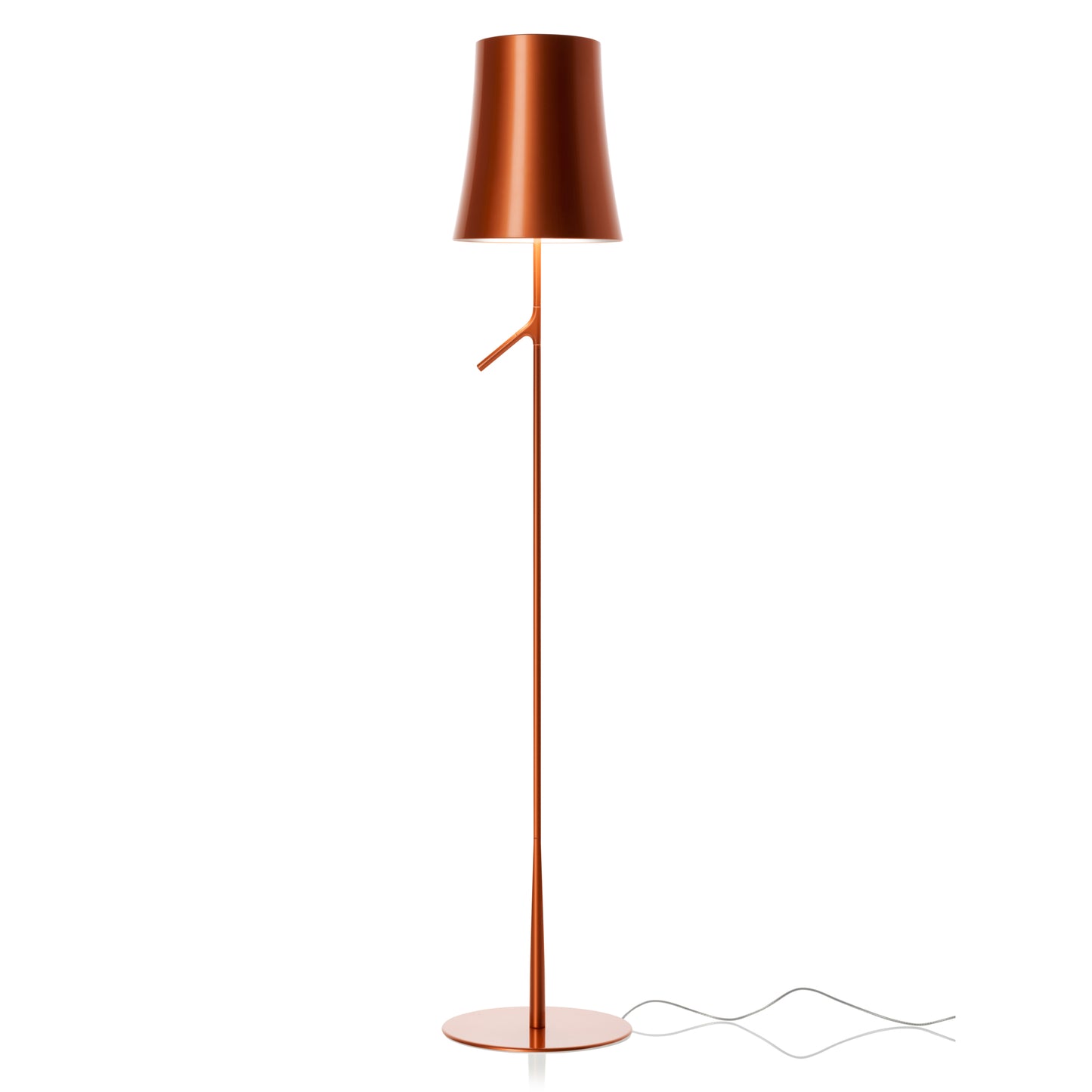 Birdie Lettura On/Off Floor Lamp with Metallized Blown Glass & Varnished Steel