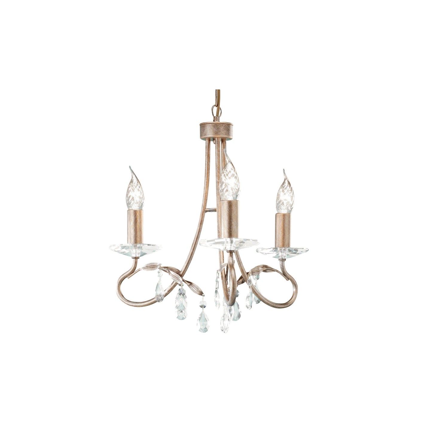 Christina 3-Light Chandelier Silver/Gold