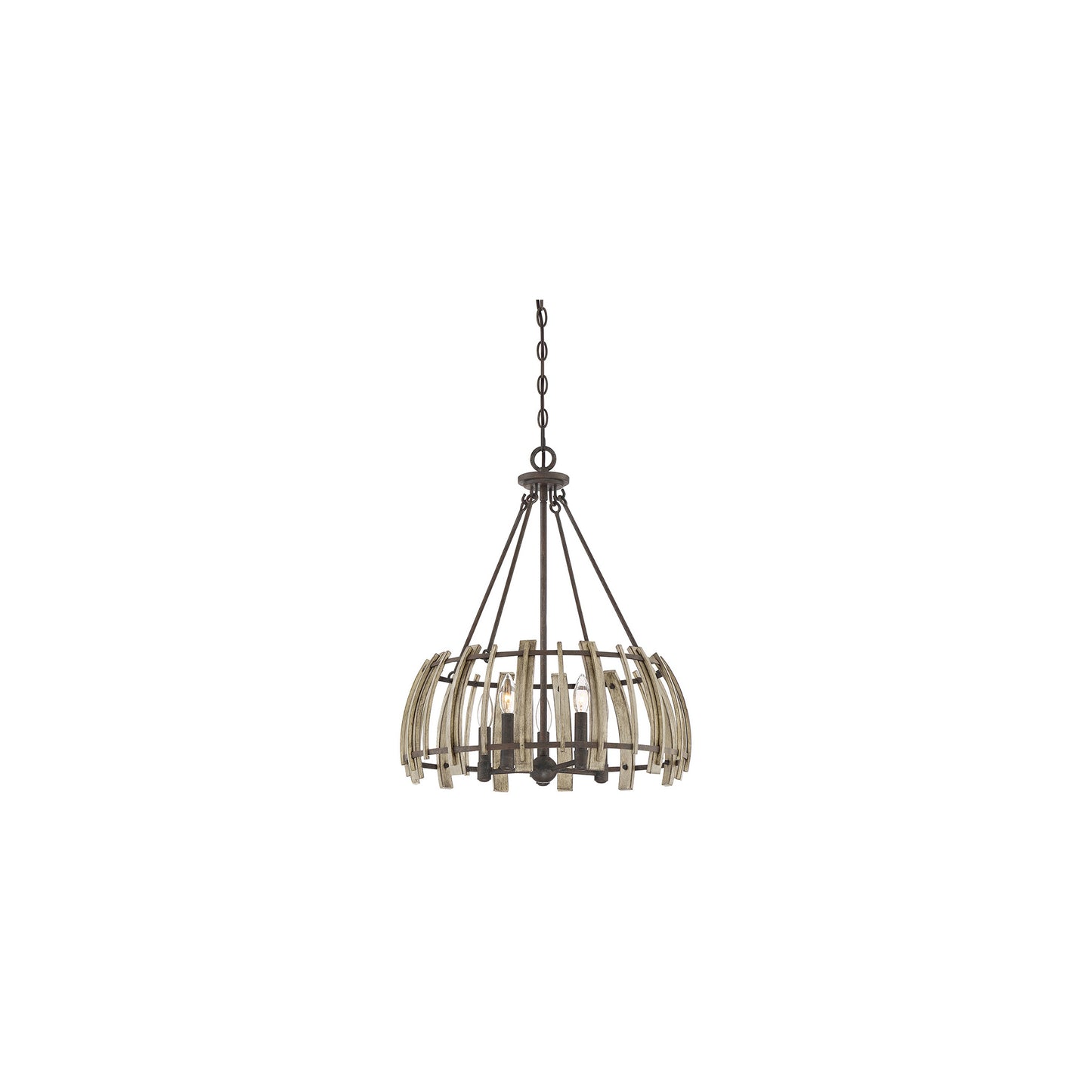 Wood Hollow 5-Light Mini Pendant Rustic Black