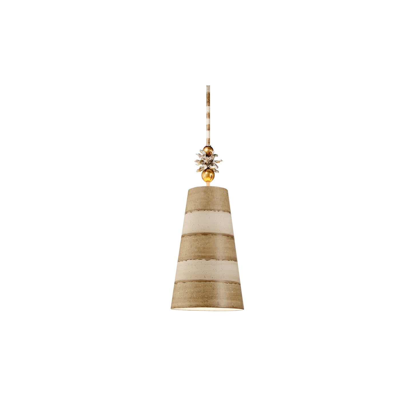 Anemone 1-Light Pendant Taupe & Cream Patina