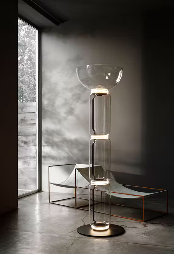Noctambule 3 High Cylinders Bowl Big Base Floor Lamp
