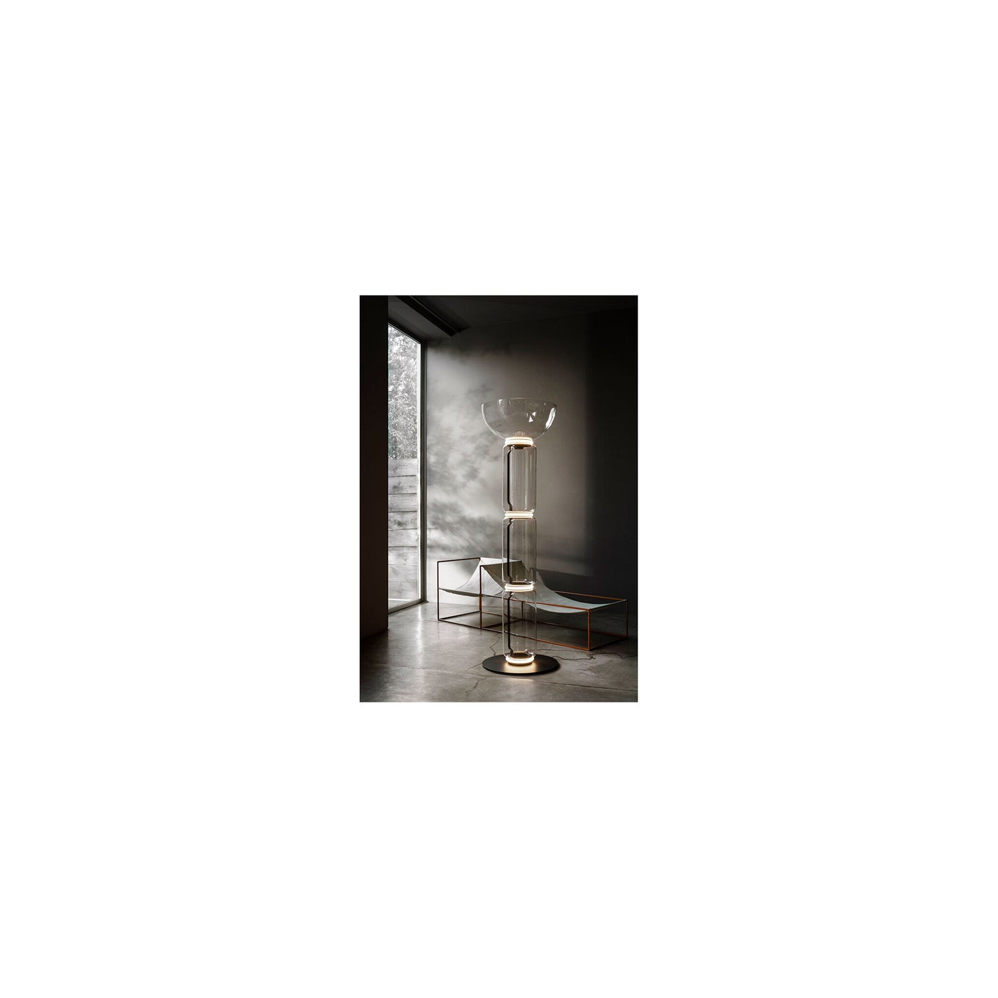 Noctambule 3 High Cylinders Bowl Big Base Floor Lamp
