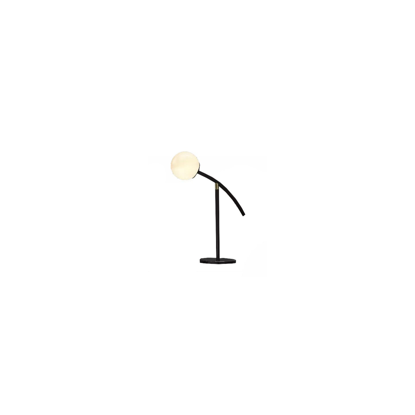 Arch Table Lamp with Thin Metal Tubes & Opal Glass