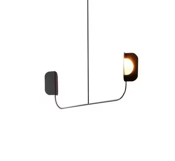 leaf 2-Light Metal Chandelier