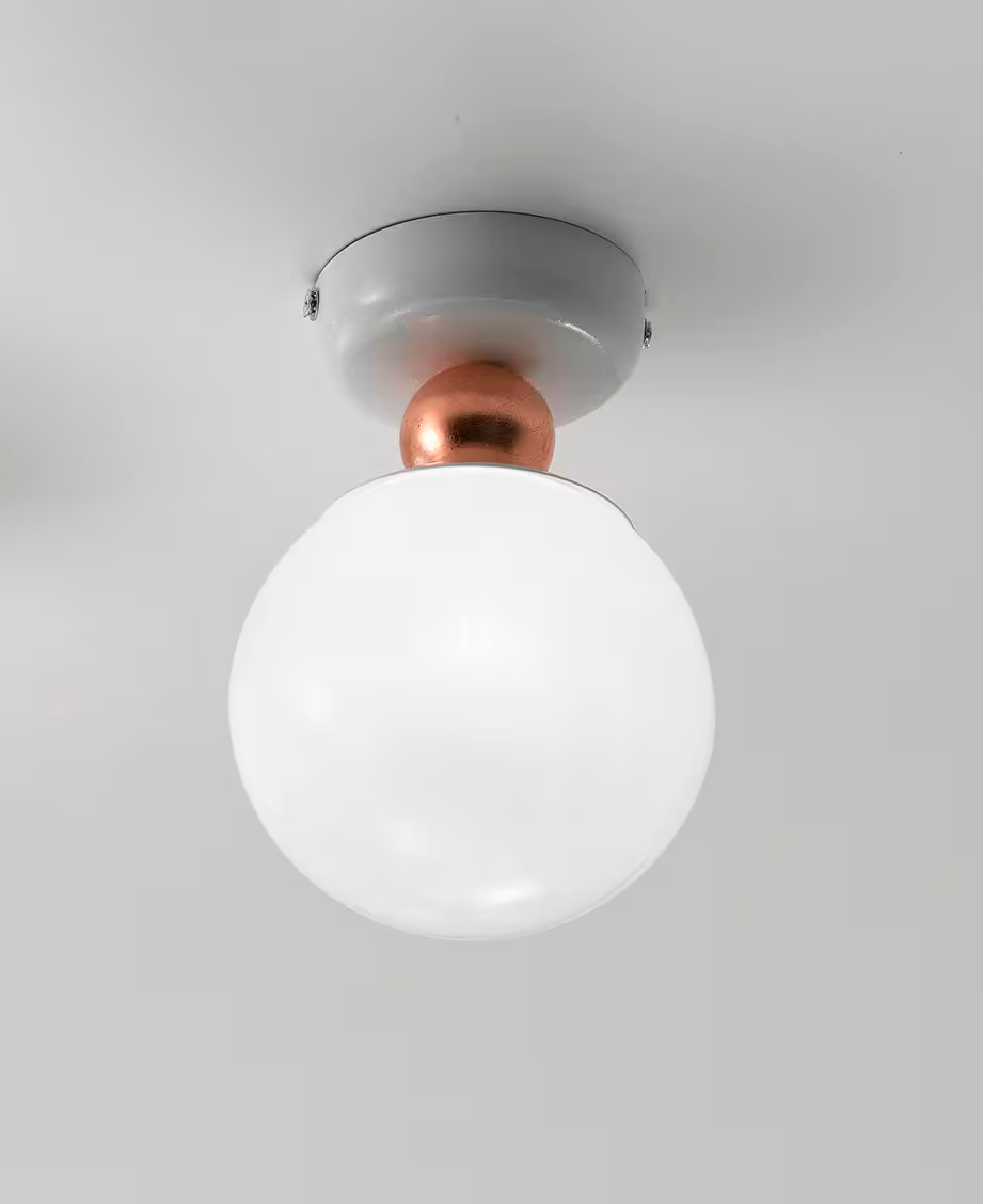 Dots Ceiling Light with White Glass