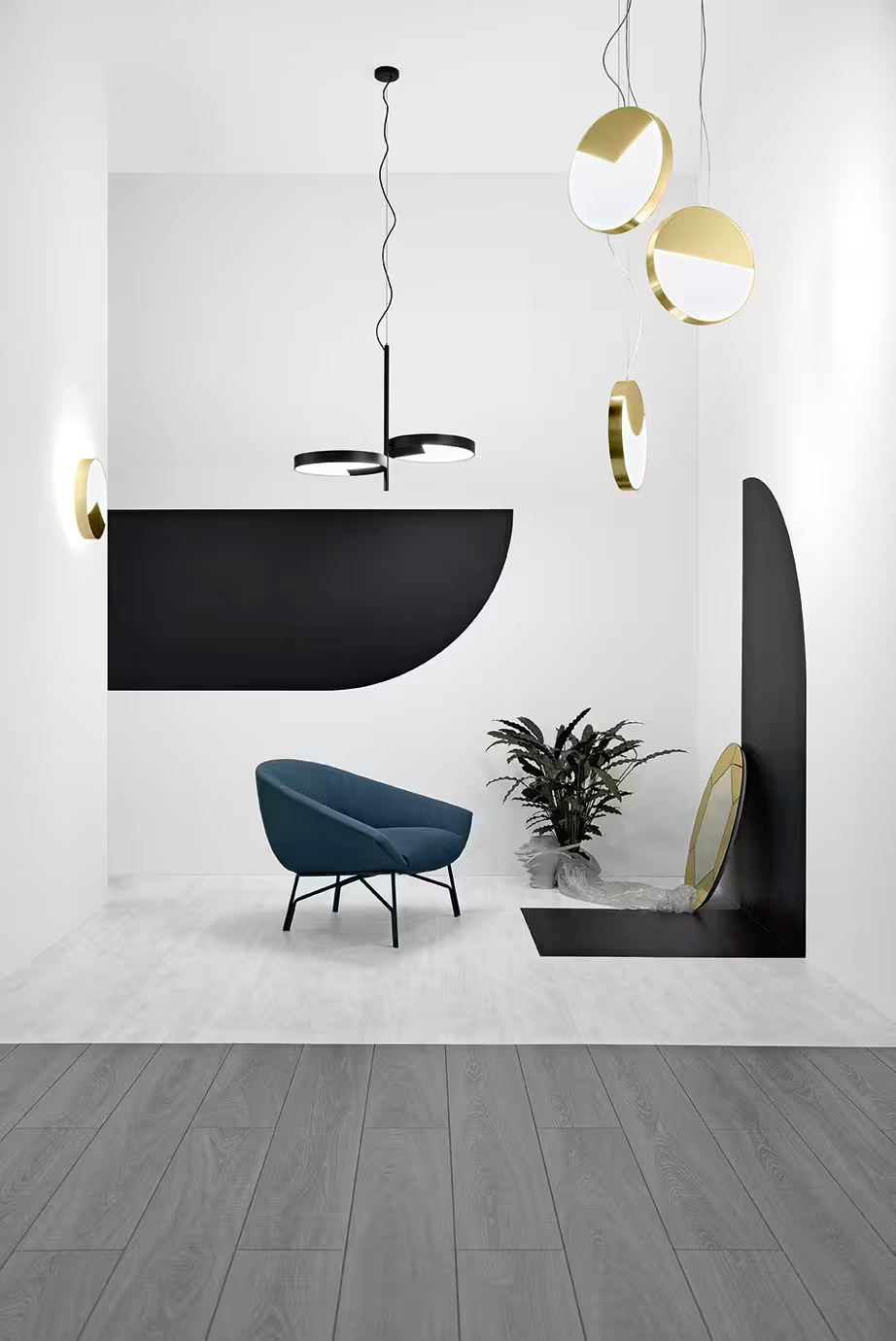 Moonlight 40cm Curve 1-Light LED Pendant