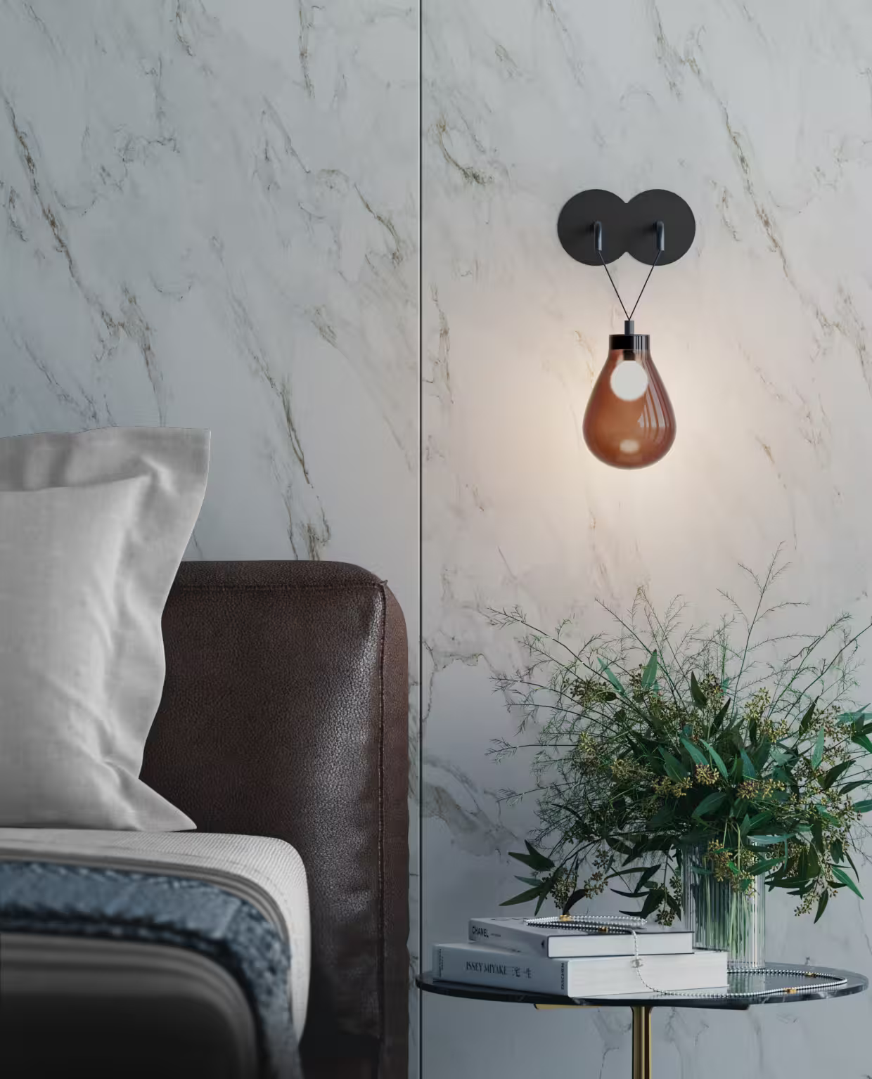 Rain Wall Light Matt Black