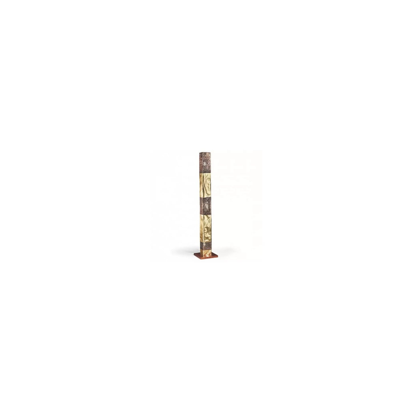 Forme 3-Light Floor Lamp Copper with Gold Leaf Details