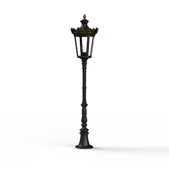 Louvre Model 8 Clear Glass Lamppost