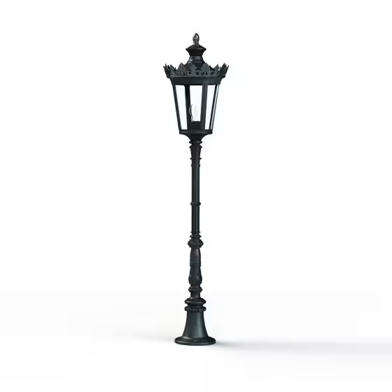 Louvre Model 8 Clear Glass Lamppost