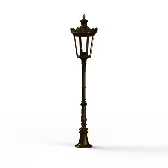 Louvre Model 8 Clear Glass Lamppost