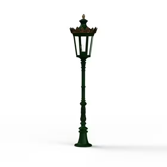 Louvre Model 8 Clear Glass Lamppost
