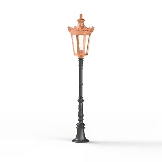 Louvre Model 8 Clear Glass Lamppost