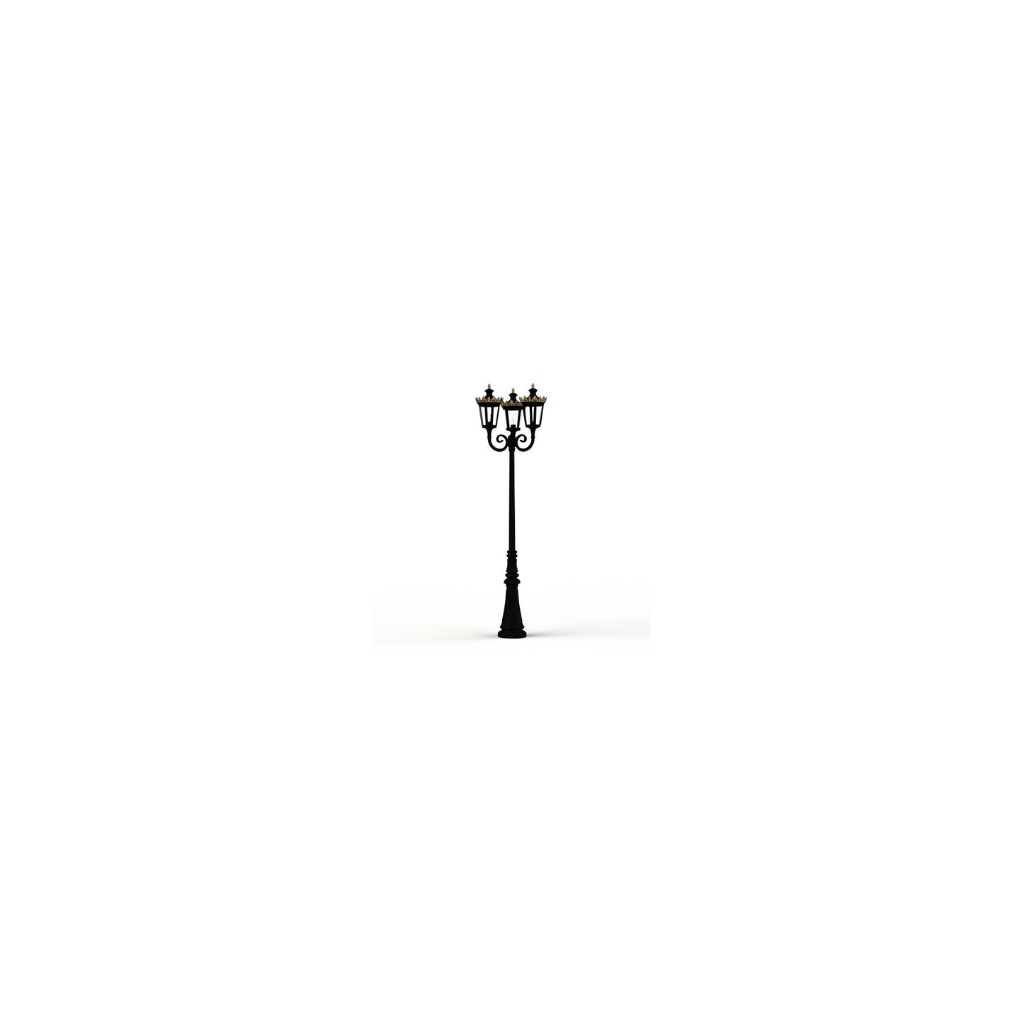 Louvre Model 10 Triple Heads Street Lamp