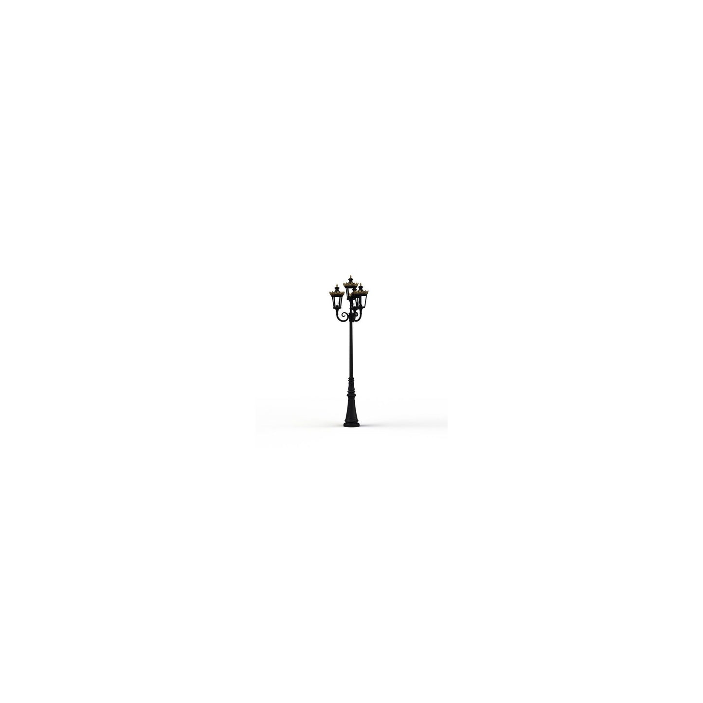 Louvre Model 11 Quadruple Heads Street Lamp