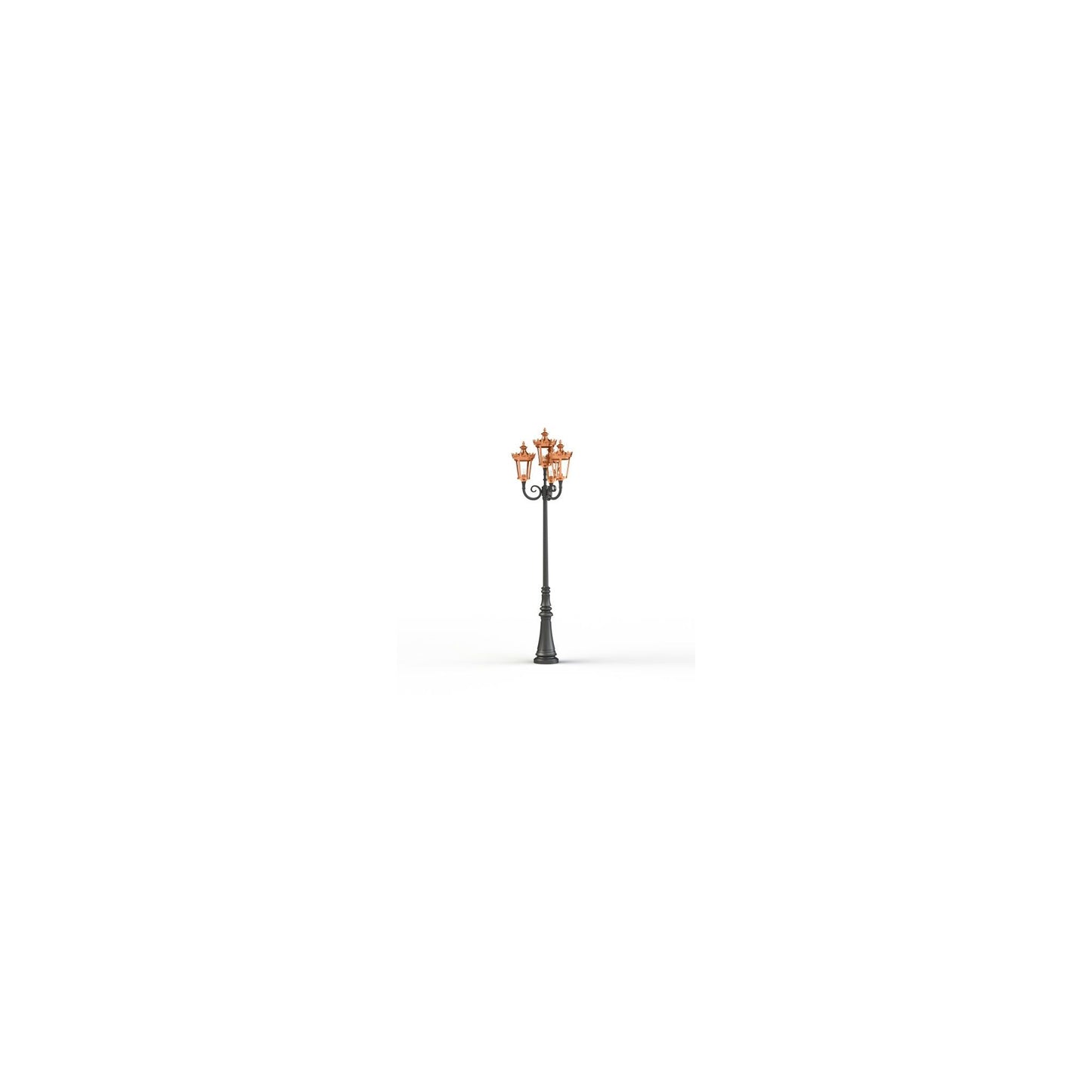 Louvre Model 11 Quadruple Heads Street Lamp