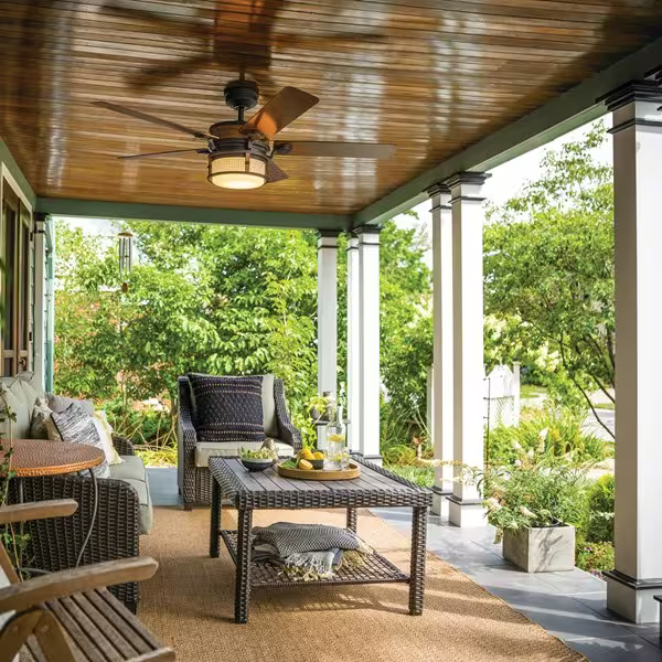 Ahrendale Ceiling Fan & Light Anvil Iron