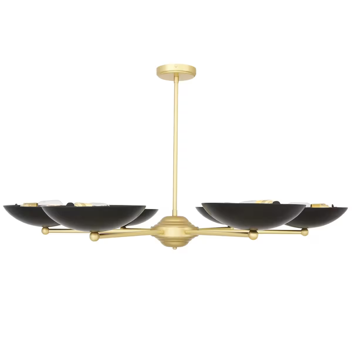 Newbury 6-Light Chandelier with Black Shade